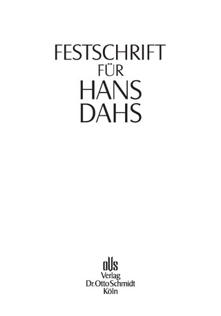 Festschrift für Hans Dahs