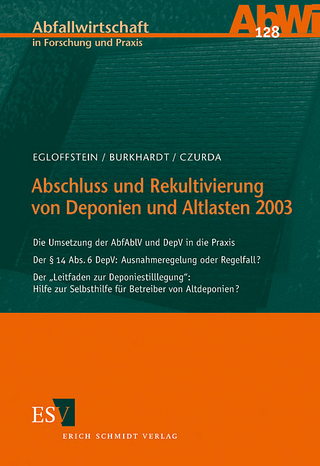 Abschluss und Rekultivierung von Deponien und Altlasten 2003