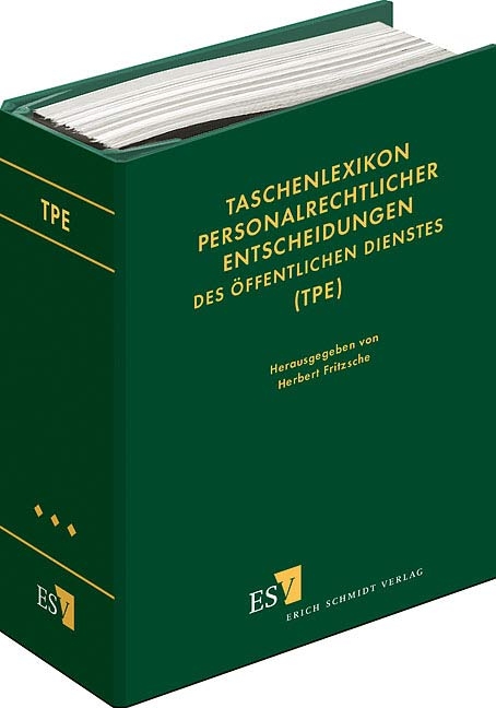 Taschenlexikon personalrechtlicher Entscheidungen des &ouml;ffentlichen Dienstes (TPE) / Taschenlexikon personalrechtlicher Entscheidungen des &ouml;ffentlichen Dienstes III - 