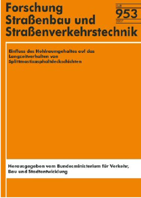 Einfluss des Hohlraumgehaltes auf das Langzeitverhalten von Splittmastixasphaltdeckschichten - S Ludwig