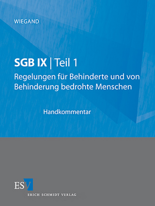 SGB IX Teil 1 Regelungen für behinderte und von Behinderung bedrohte Menschen