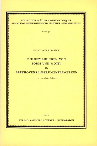 Die Beziehungen von Form und Motiv in Beethovens Instrumentalwerken