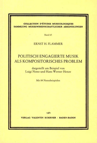 Politisch engagierte Musik als kompositorisches Problem, dargestellt am Beispiel von Luigi Nono und Hans Werner Henze.
