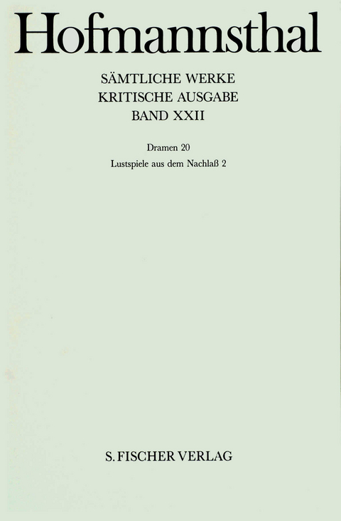 Dramen 20 - Hugo von Hofmannsthal