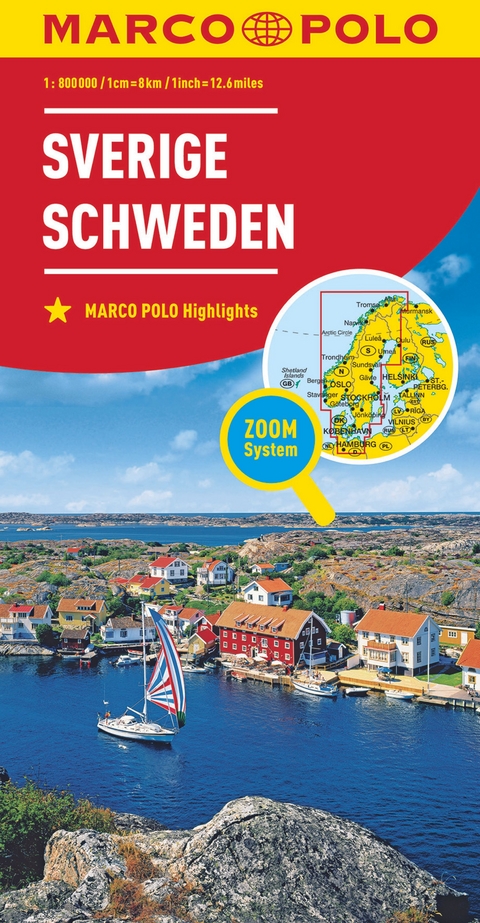 MARCO POLO L&auml;nderkarte Schweden 1:800.000