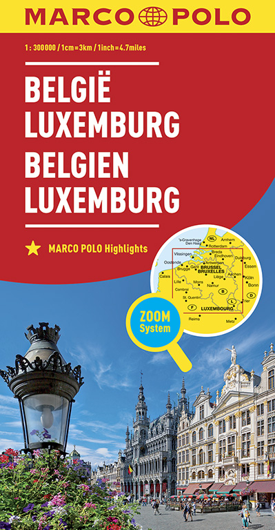 MARCO POLO L&auml;nderkarte Belgien, Luxemburg 1:300 000