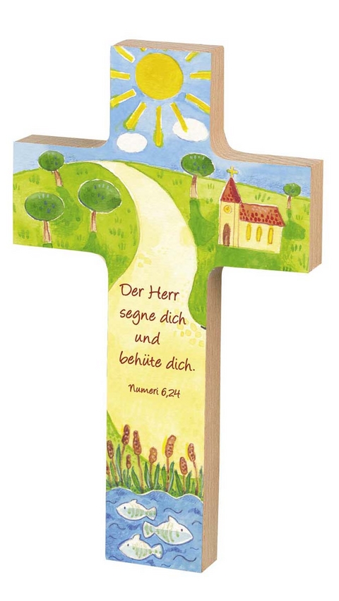 Holzkreuz &raquo;Der Herr segne und beh&uuml;te dich&laquo;
