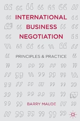 International Business Negotiation - Barry Maude