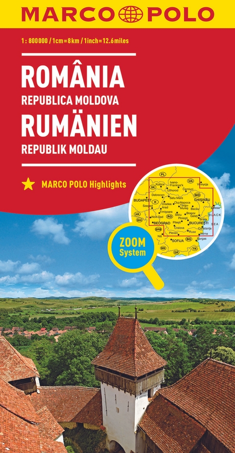 MARCO POLO L&auml;nderkarte Rum&auml;nien, Republik Moldau 1:800.000