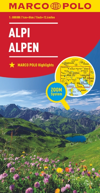 MARCO POLO Länderkarte Alpen 1:800.000