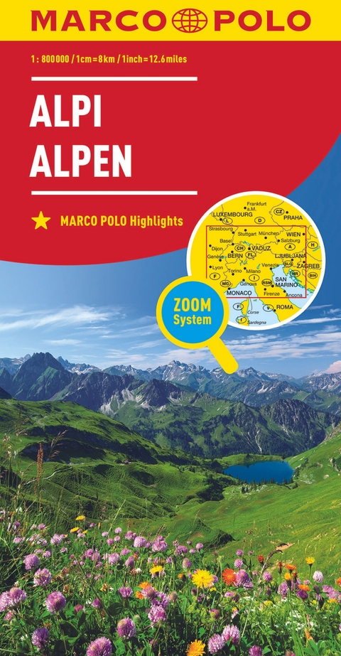 MARCO POLO L&auml;nderkarte Alpen 1:800.000