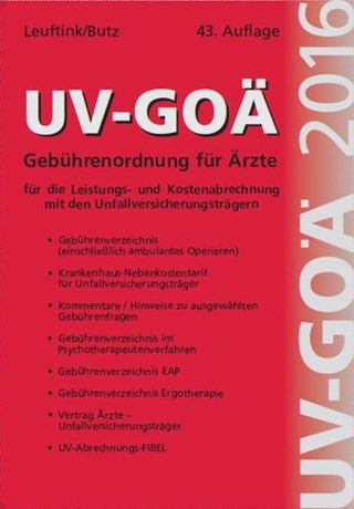 UV-GOÄ Gebührenordnung für Ärzte 2016