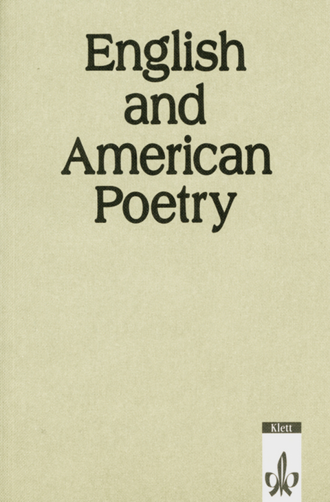 English and American Poetry