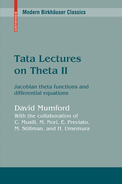 Tata Lectures on Theta II - David Mumford