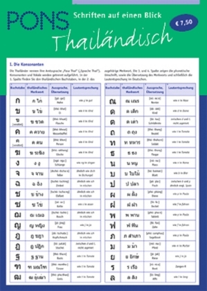 PONS Schriften auf eine Blick Thailändisch