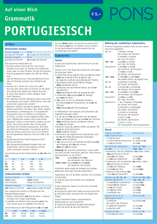 PONS Grammatik auf einen Blick Portugiesisch