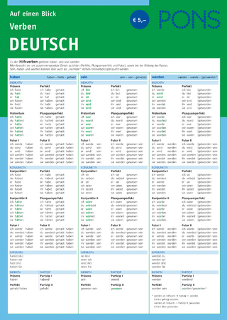 PONS Verben auf einen Blick Deutsch