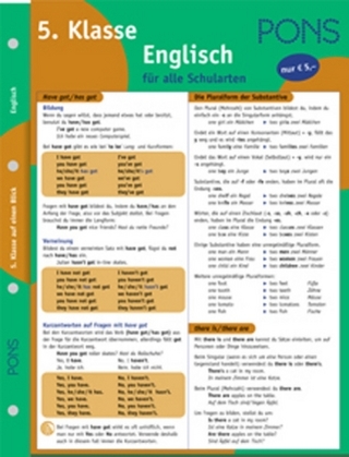 PONS Englisch auf einen Blick - 5. Klasse