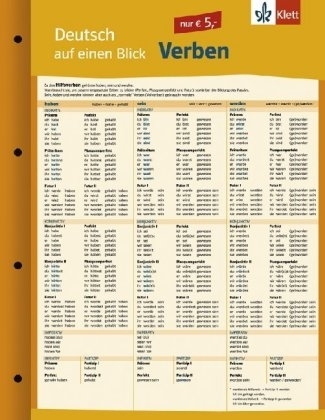 PONS Deutsch auf einen Blick - Verben