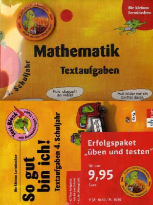 Erfolgspaket Mathematik: Textaufgaben 4. Schuljahr, Übungsheft u. Testblock