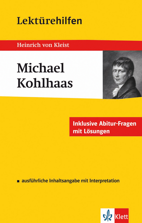 Klett Lekt&uuml;rehilfen Heinrich von Kleist, Michael Kohlhaas - Thomas Gr&auml;ff