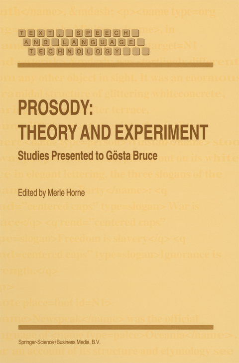 Prosody: Theory and Experiment - 