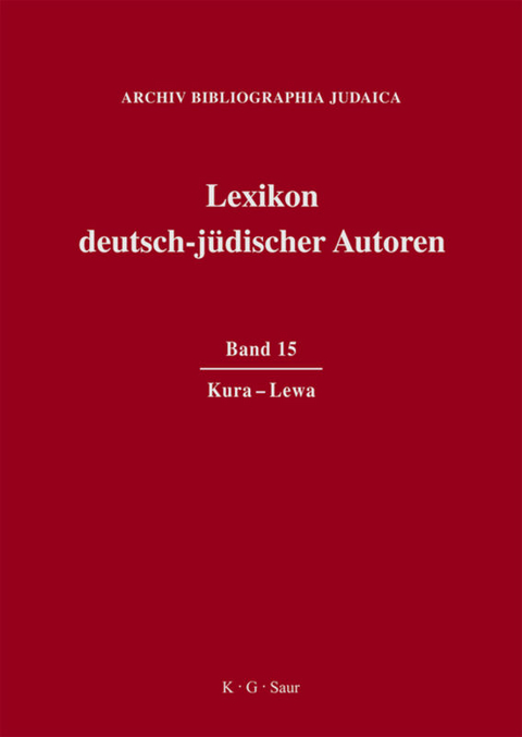 Lexikon deutsch-j&uuml;discher Autoren / Kura - Lewa