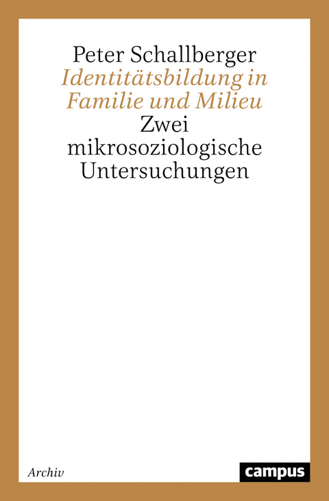 Identit&auml;tsbildung in Familie und Milieu - Peter Schallberger