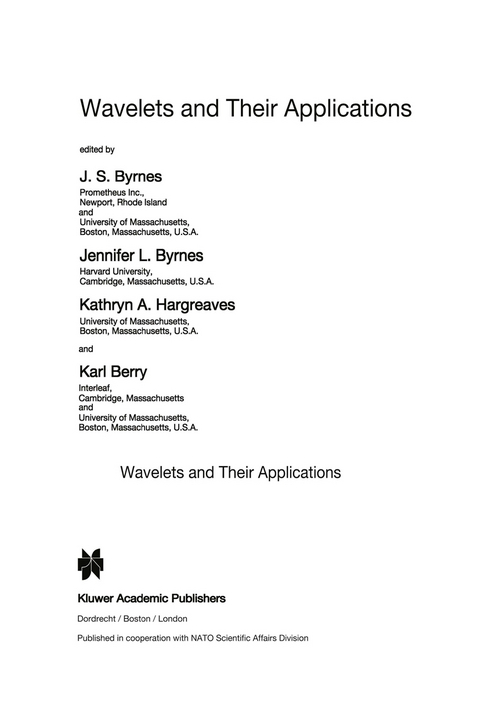 Wavelets and Their Applications - 