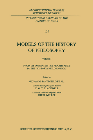 Models of the History of Philosophy: From its Origins in the Renaissance to the ‘Historia Philosophica’