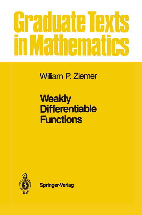 Weakly Differentiable Functions - William P. Ziemer