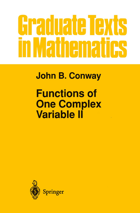 Functions of One Complex Variable II - John B. Conway