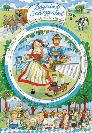 Bayerische Schmankerl. Wandtafel mit Drehscheibe