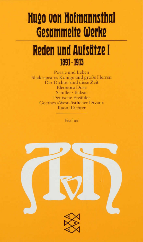 Reden und Aufs&auml;tze I - Hugo von Hofmannsthal