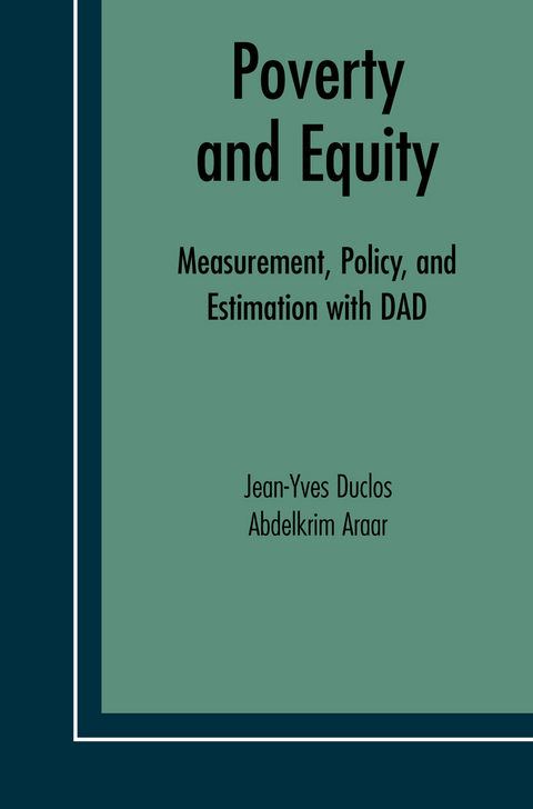 Poverty and Equity - Jean-Yves Duclos, Abdelkrim Araar
