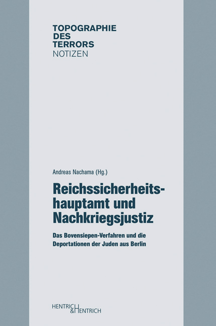 Reichssicherheitshauptamt und Nachkriegsjustiz - 