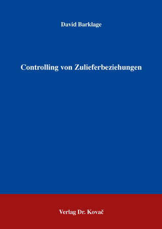 Controlling von Zulieferbeziehungen