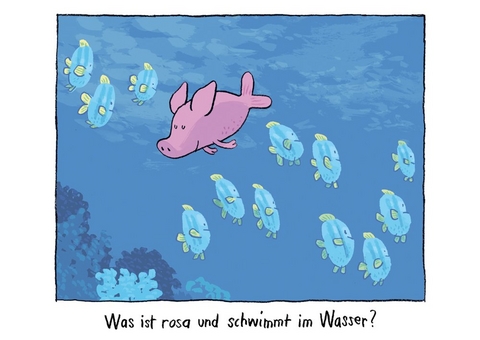 "Was liegt am Strand und redet undeutlich"-Postkartenset "Meerjungsau" - Moni Port