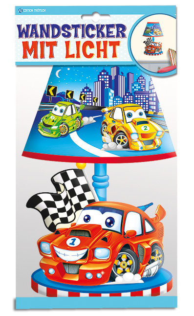 Wandsticker mit Licht "Speed Cars"