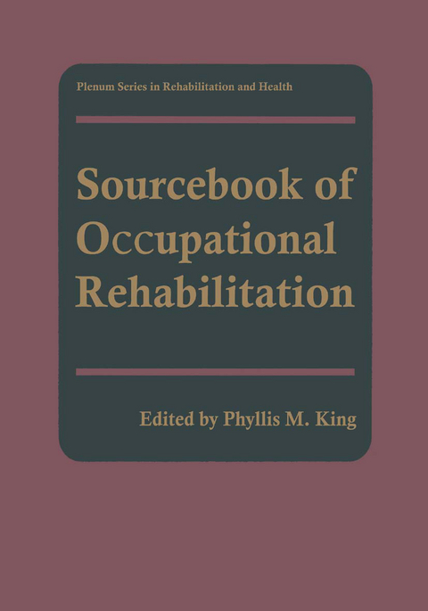 Sourcebook of Occupational Rehabilitation - 