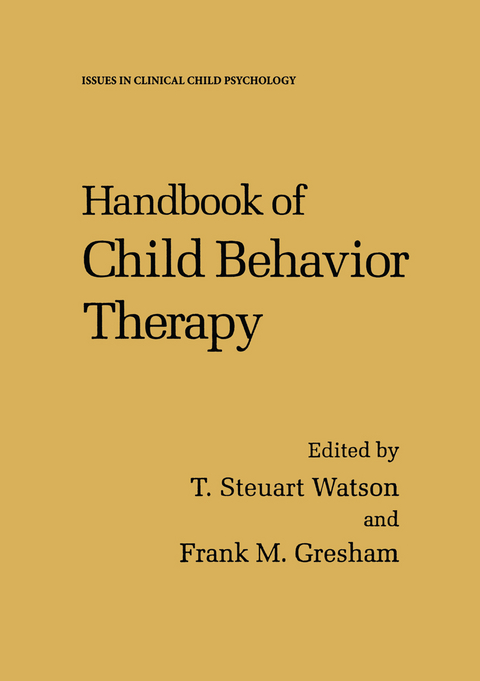 Handbook of Child Behavior Therapy - 