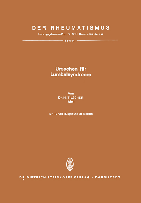 Ursachen f&uuml;r Lumbalsyndrome - H. Tilscher