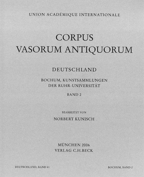 Corpus Vasorum Antiquorum Deutschland / Corpus Vasorum Antiquorum Deutschland Bd. 81 Bochum Band 2