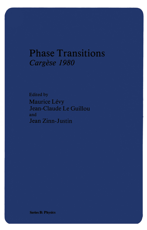 Phase Transitions Carg&egrave;se 1980 - 