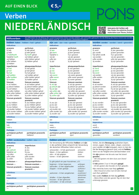 PONS Verben auf einen Blick Niederl&auml;ndisch - Digna Myrte Hobbelink
