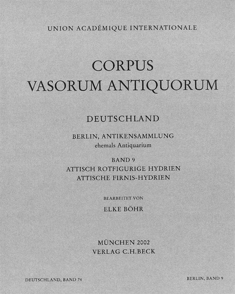 Corpus Vasorum Antiquorum Deutschland / Corpus Vasorum Antiquorum Bd. 74: Berlin Band 9 - 
