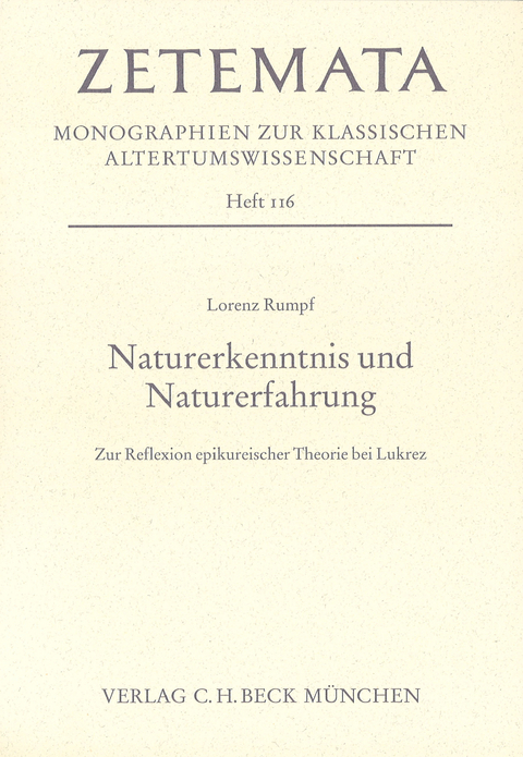 Zetemata / Naturerkenntnis und Naturerfahrung - Lorenz Rumpf