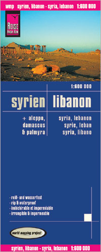 Reise Know-How Landkarte Syrien, Libanon (1:600.000) mit Aleppo, Damaskus, Palmyra