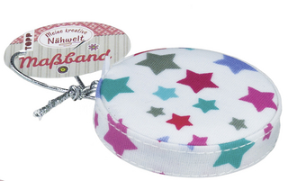 Maßband mit Stoffbezug Sterne