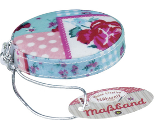 Maßband mit Stoffbezug Patchwork
